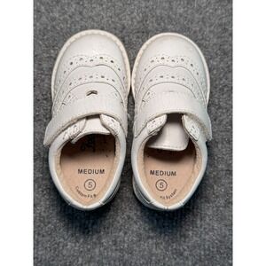 Footmates Wyatt White Leather Dress Shoes Toddler Boys Size 5M Wedding